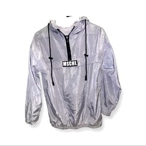 Grey Metallic Reflective windbreaker jacket